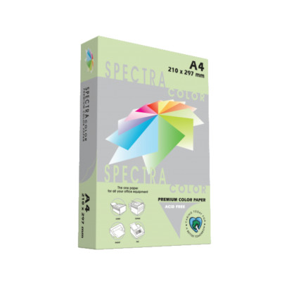 Krāsains papīrs A4, 160g/m2, 250 loksnes, salatzāļa Lagoon IT130, Spectra