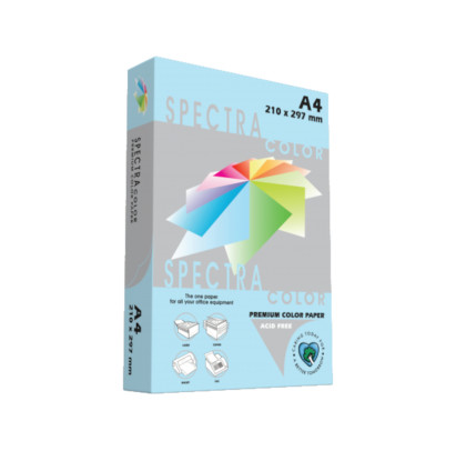Krāsains papīrs A4, 120g/m2, 250 loksnes, gaiši zils Ocean IT120, Spectra