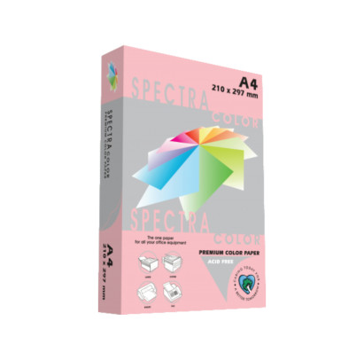 Krāsains papīrs A4, 120g/m2, 250 loksnes, rozā Pink IT170, Spectra