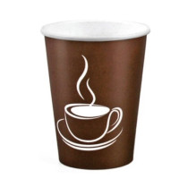 Papīra glāzes 210 ml 7 oz Cup Brown, 1000 gab