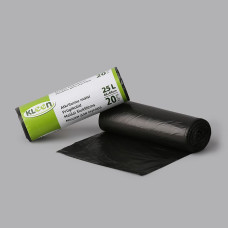 Atkritumu maisi 25L, 46x60cm, melni 8mic, HDPE, 20gab/rul (100rul/kast)