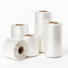 POF plēve 15 mikr 500/500 mm 1250 m caurspīdīga, plēves neto svars 17,34 kg