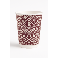 Papīra glāzes 360 ml 12 oz Tautas raksti 2, 50 gab