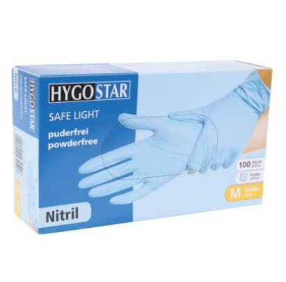 Nitrila cimdi SAFE LIGHT, bez pūdera, zili, XXL izmērs, 24cm, 90gab
