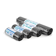 Atkritumu maisi 100L, 71x115cm, melni, 35mikr, LDPE, FEVEX, 10gab/rul/15rul/kastē