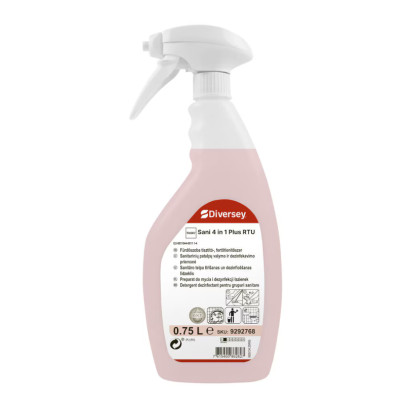 SANI 4 in 1 plus spray sanitāro telpu tīrīšanas līdzeklis, 750 ml