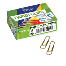Saspraudes 26mm (1000gab) zeltītas Forpus