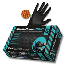Nitrila cimdi GENTLE GRIP, melni ,XL izmērs, 50gab