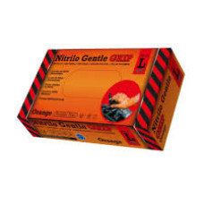 Nitrila cimdi GENTLE GRIP, oranži,L izmērs, 50gab