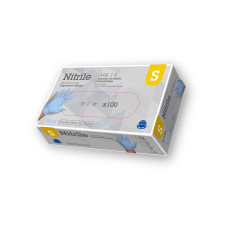 Nitrila cimdi GENTLE TOUCH, bez pūdera, zili, S izmērs, 24cm, 100gab