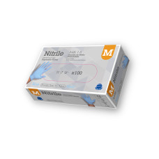 Nitrila cimdi bez pūdera GENTLE TOUCH, zili, M izmērs, 24cm, 100gab
