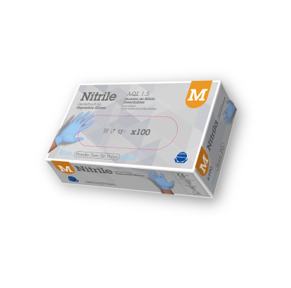 Nitrila cimdi bez pūdera GENTLE TOUCH, zili, M izmērs, 24cm, 100gab