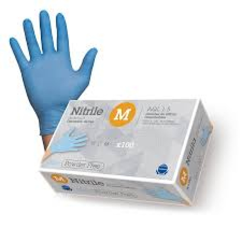 Nitrila cimdi bez pūdera GENTLE TOUCH, zili, M izmērs, 24cm, 100gab