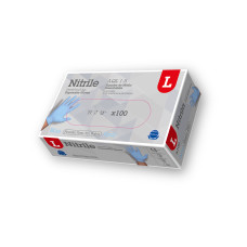 Nitrila cimdi bez pūdera GENTLE TOUCH, zili, L izmērs, 24cm, 100gab