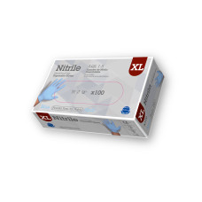 Nitrila cimdi bez pūdera GENTLE TOUCH, zili, XL izmērs, 24cm, 100gab