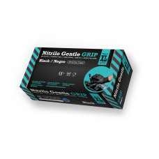 Nitrila cimdi GENTLE GRIP, melni ,XL izmērs, 50gab
