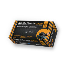 Nitrila cimdi GENTLE GRIP, melni, M izmērs, 50gab