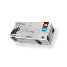 Nitrila cimdi bez pūdera, HQ, melni, XL izmērs, 100gab
