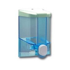 Dozators šķidrajām ziepēm 0.5l, S2T, 16x9x9cm, caurspīdīgs-zils, (40 gab/kastē)
