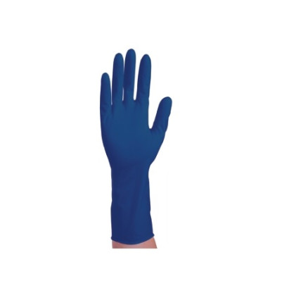 Lateksa cimdi SUPERBLU, zili, 30cm, L izmērs, 50gab
