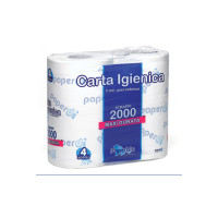 Tualetes papīrs, rullis, cell, 2-kārt, iepak. 4ruļļi x 500 lok x 56m, PAPERBLU2000 MAXI DU