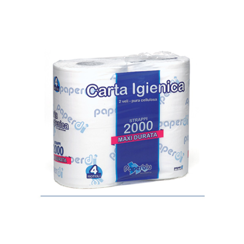 Tualetes papīrs, rullis, cell, 2-kārt, iepak. 4ruļļi x 500 lok x 56m, PAPERBLU2000 MAXI DU