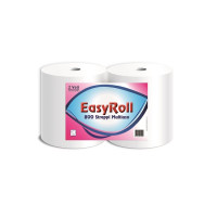Industriālais papīrs, balts, cell, 2-kārt, iepak. 2ruļļi x 800 lok x 176m,   EASY ROLL