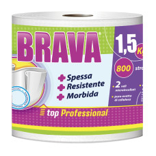 Virtuves dvielis rullis, BRAVA, celuloze, 2-kārt., 168 m,  800 lock., d.24.5x22.8cm, 21g/m