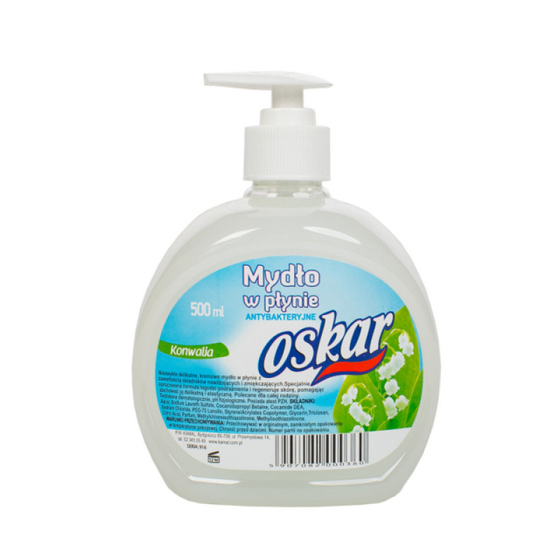Šķidrās ziepes KAMAL Oskar baltas  0.5L (16gab/kastē)