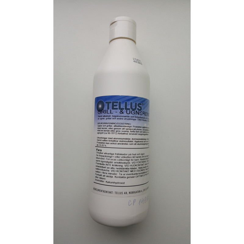 Tīrīš. līdz. cepeškrāsnim,  Tellus Grill & Ugnsrent Spray, Ph-14, 500ml.