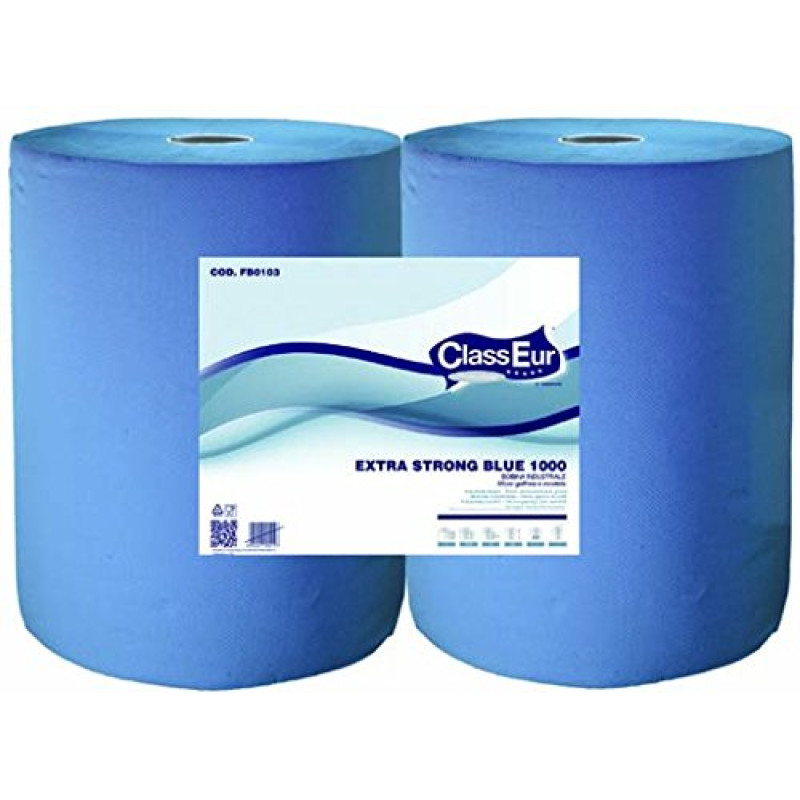 Industriālais papīrs EXTRA STRONG BLUE 1000, zils, 2-slāņu, 1000 loksnes (34x38cm), 340m,1