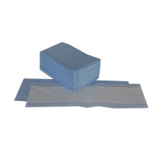 Vienreizējais mops ar līplenti, 3-slāņu, 42x13cm, viskoze/polsters, zils, (20gab)