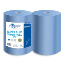 Industriālais papīrs, SUPER BLUE, zils, celuloza, 2 slāņi, d.- 29 cm, 340 m, 1000 lock., 3