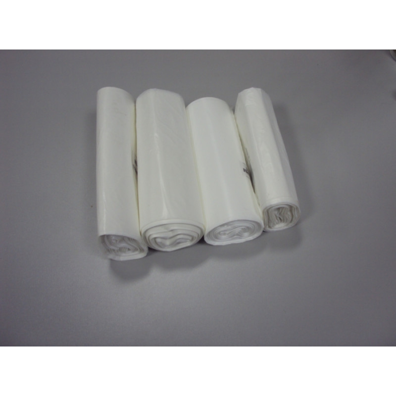 Atkritumu maisi 60L, 62x82cm, balti, 12 mikr, HDPE, 20gab/rul