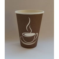 Papīra glāzes 180ml, vending, "Cup Brown", (100gab), kastē 20iep.