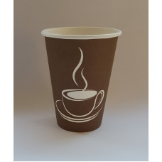 Papīra glāzes 180ml, vending, "Cup Brown", (100gab), kastē 20iep.