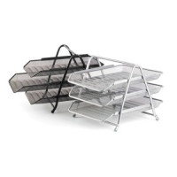Metala plauktu komplekts, 3 gab. melns