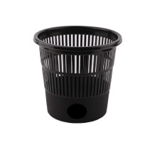 Plastmasas papīrgrozs sietiņveidīgs 10L, melns