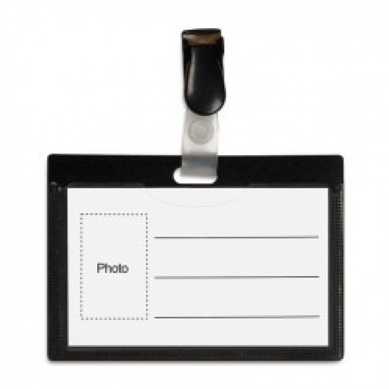 Personas karte ar klipsi FORPUS, melna 54x90mm