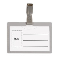 Personas karte ar klipsi FORPUS, pelēka 54x90mm