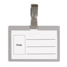 Personas karte ar klipsi FORPUS, pelēka 54x90mm
