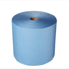 Industriālais papīrs SUPER BIG BLUE WIPER ROLL, zils, 3 slāņi, celulosa, d. - 34 cm, 340 m