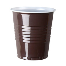 Glāze, PP, 180ml, Automat,  balta-brūna (100gab.)