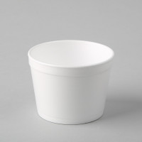 Plastmasas termo trauki 350ml, balti, EPS, iepakojumā 25gab.