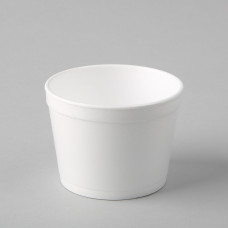 Plastmasas termo trauki 350ml, balti, EPS, iepakojumā 25gab.
