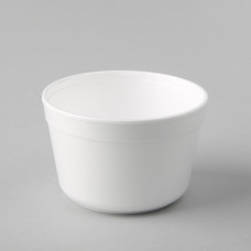 Plastmasas termo trauki 460ml, balti, EPS, iepakojumā 25gab.