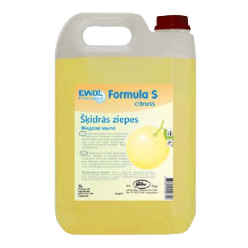 Šķidrās ziepes EWOL Formula S CITRUS 5L (2gab/kastē)