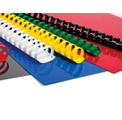 Spirāles plastmasas, 45 mm, 440 lap., melnas, 50 gab.