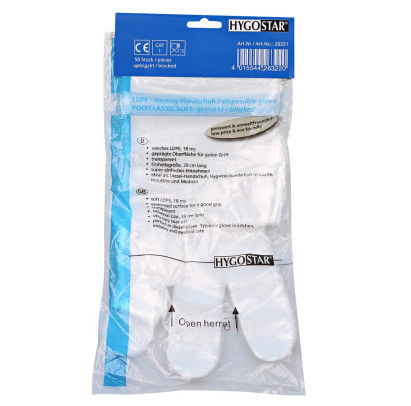 LDPE cimdi blisterī,, POLYCLASSIC SOFT, L izmērs, 50gab