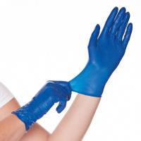 Lateksa cimdi "Soft Blue", bez pulvera, zili, 24 cm, S, (100 gab.), (10 iep/kastē)